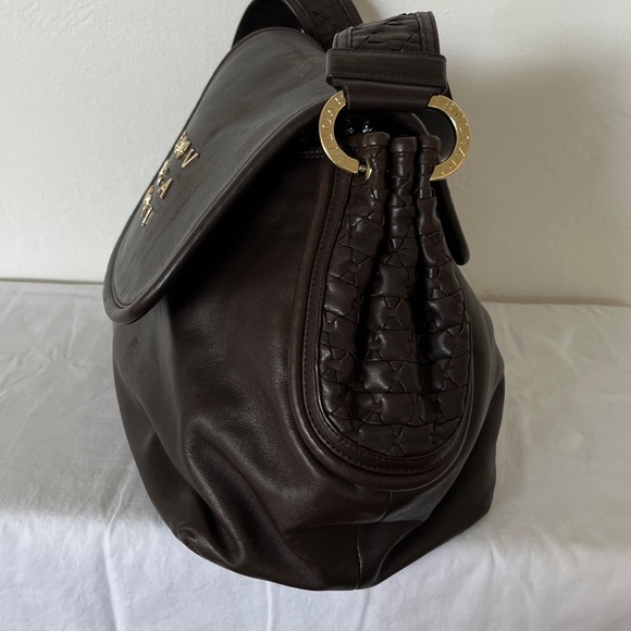 Bvlgari Brown Leather Hobo Shoulder Bag - Picture 4 of 15